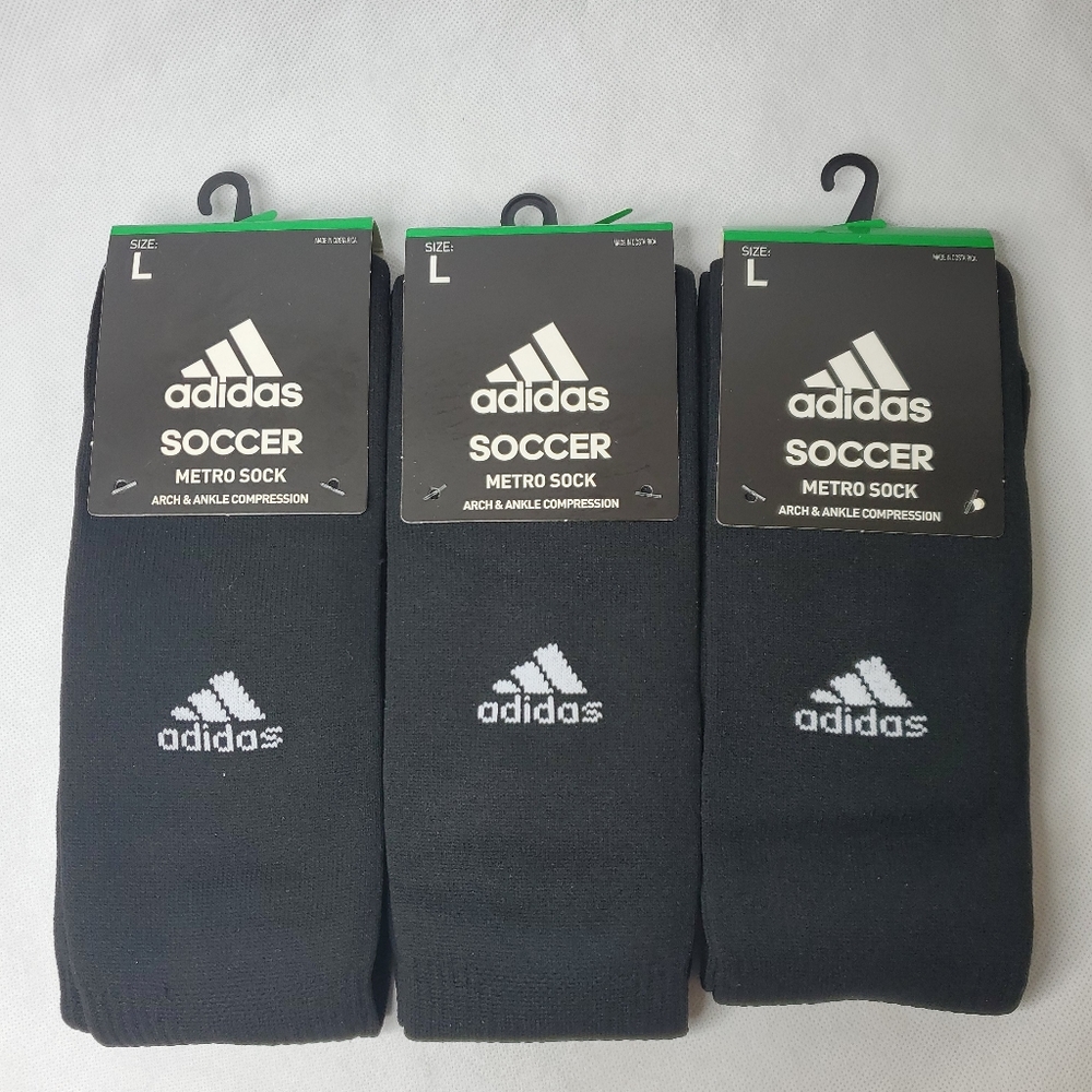 Adidas Mens Large Soccer OTC Socks 3 Pack New